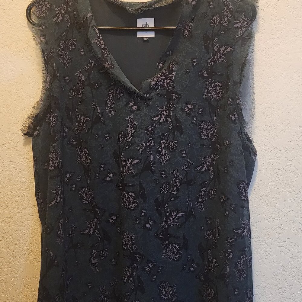 CAbi large Women's Evermore Flutter blouse V-neck Feminine Bohemian Flare